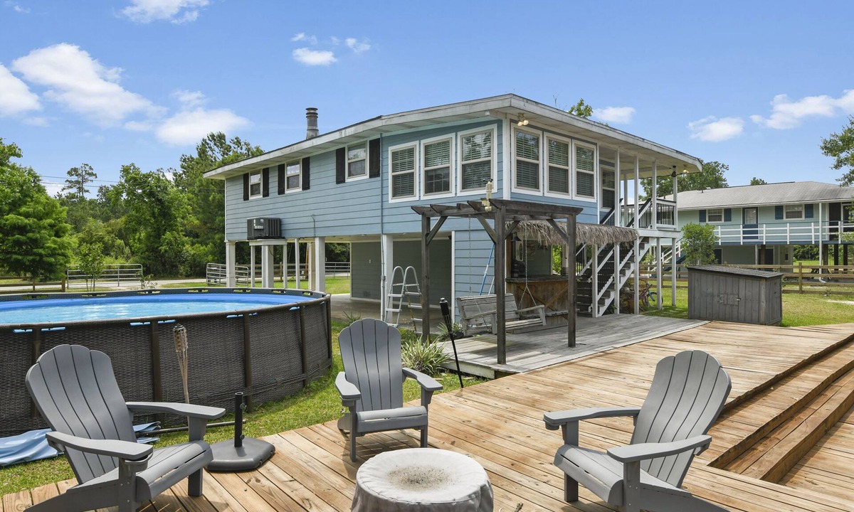 Bay St Louis House | All the Summer Fun! Top Rated & Reviewed BSL w Pool , Deck, Dock & Water Access!