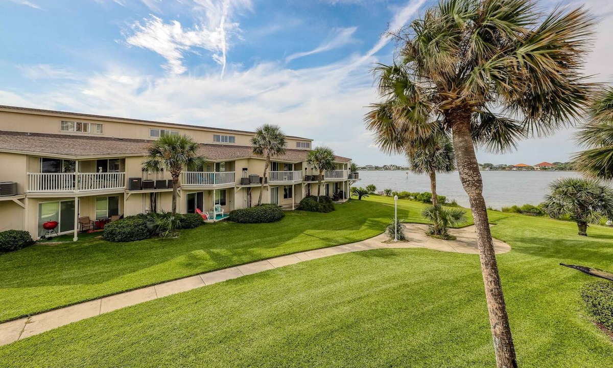 Villa Sabine Condo | Charming coastal condo with water views, great location, balcony, WiFi, A/C