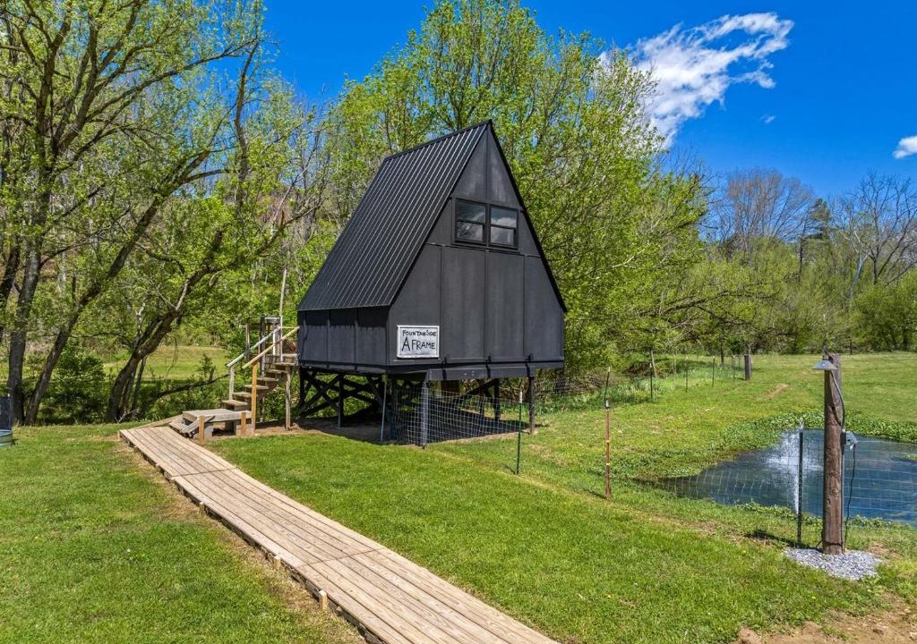 Newport Ski Chalet | Cozy A-Frame Retreat with Creekside Hammock Getaway in Newport, Tennessee