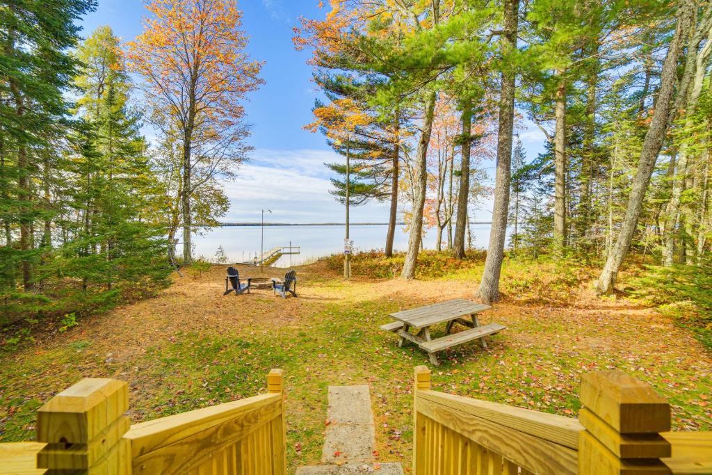 Gould City House | Dock & Fire Pit: Lakefront Cottage in Gould City!