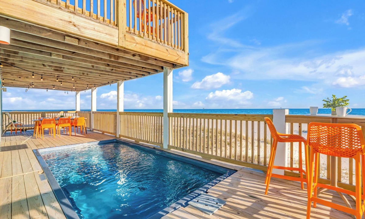 Fort Morgan House | Dog-Friendly Beachfront Home with Pool