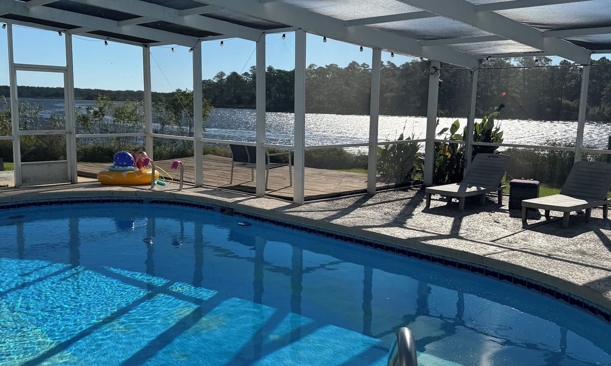 Pensacola House | Enjoy this waterfront home with a pool, dock, and Blue Angels! Bring your boat!