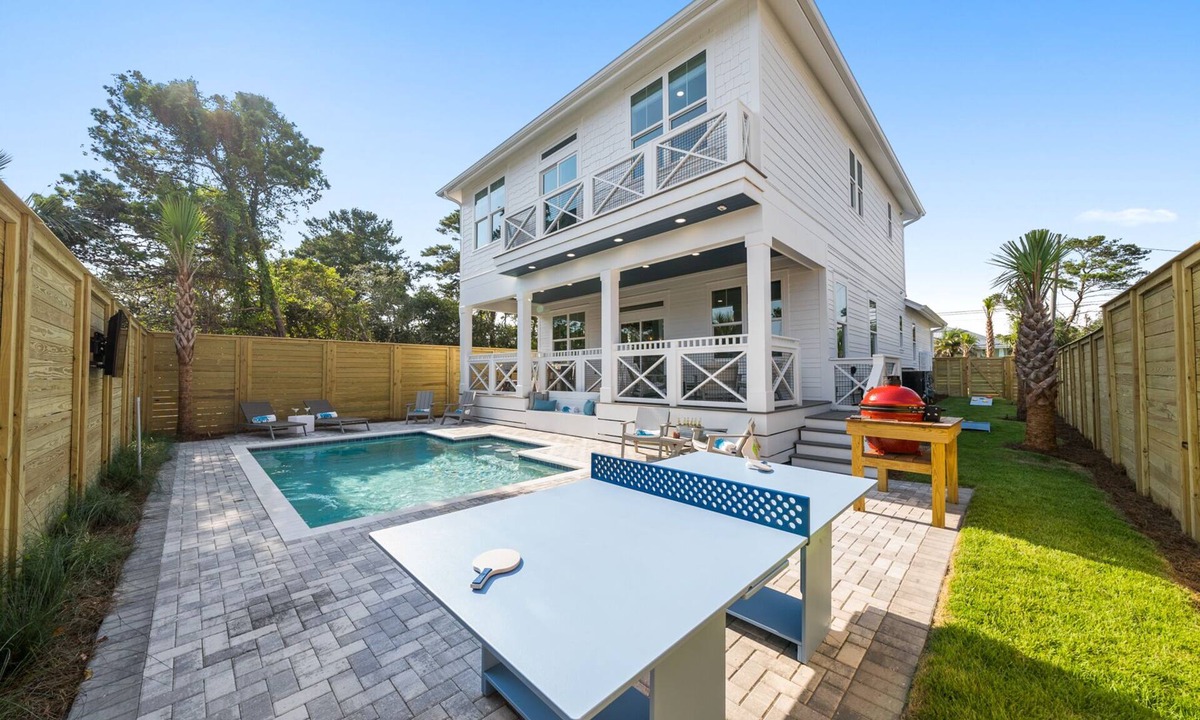 Riviera Beach House | "Fin N' Tonic" - Vacation Home on the West End of Panama City Beach. Golf Cart Included - Just a 3 Minute Drive to the Beach!