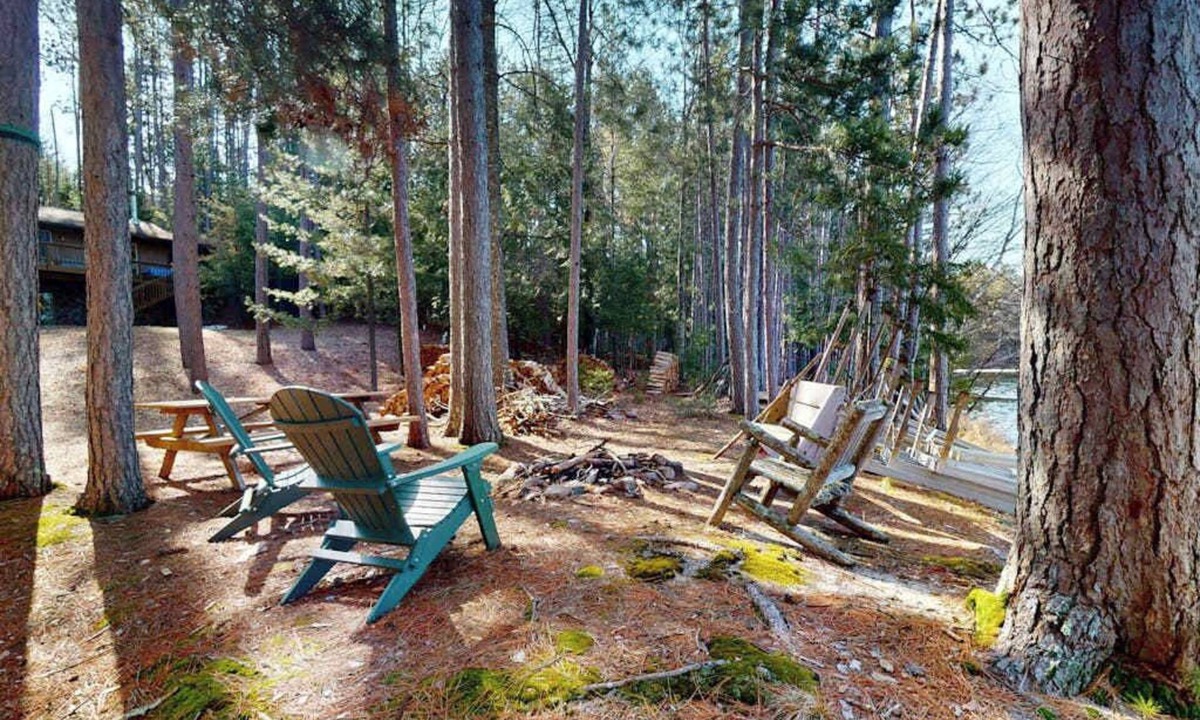 Three Lakes House | Lakefront, dog-friendly home w/private dock ,fire pit & a beautiful lakeview!
