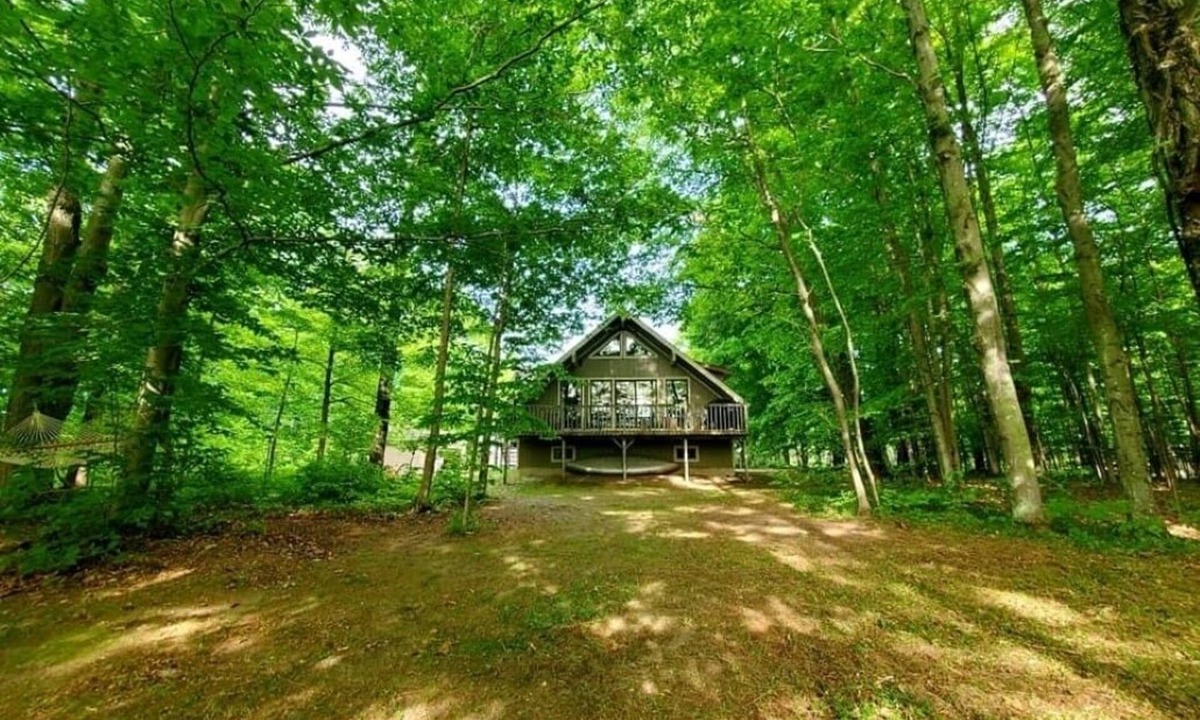 Thompsonville House | On the Betsie River, fish off dock, close to Crystal Mountain, trails, lakes!