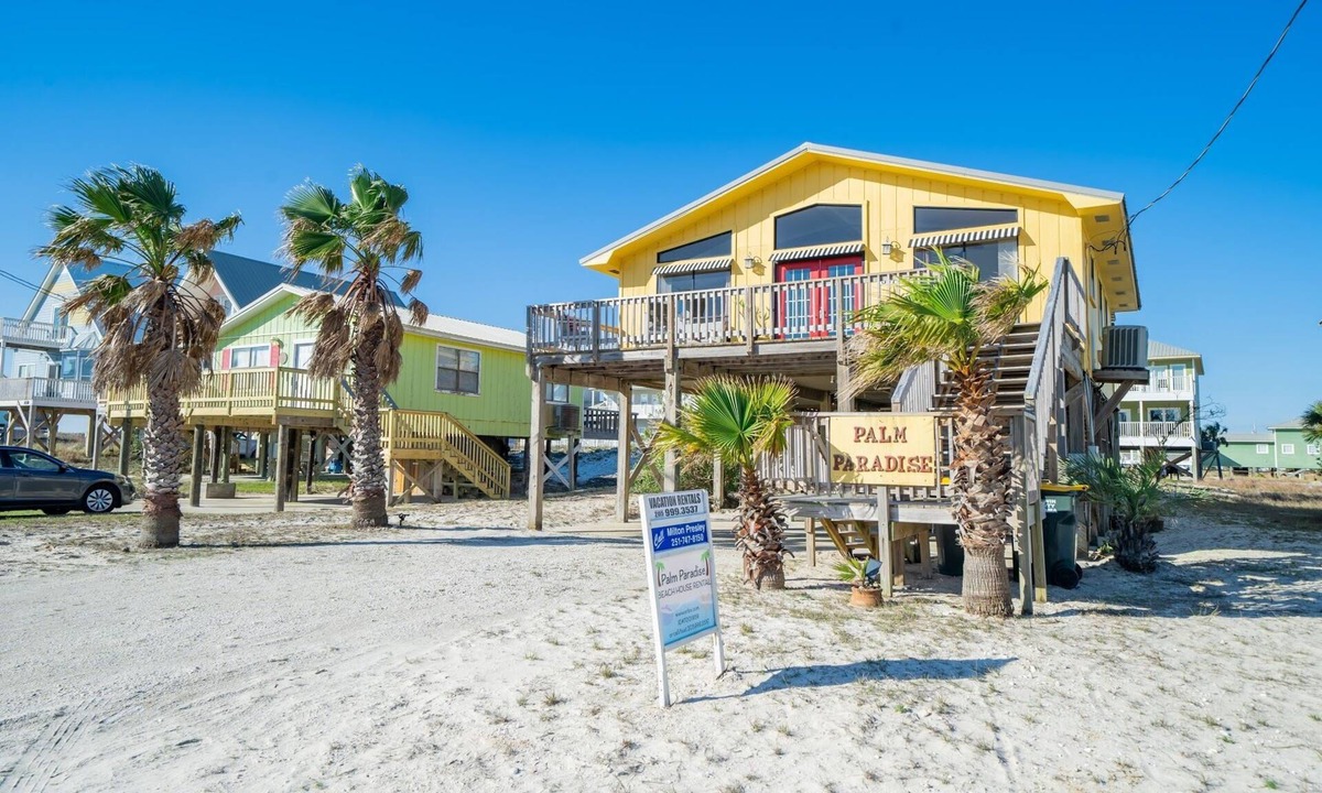 Fort Morgan House | Vacation home with a hot tub, steps from Fort Morgan Beach