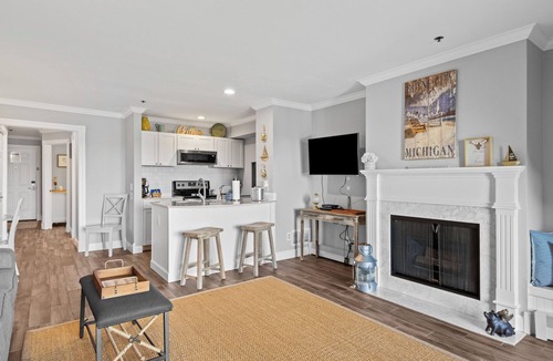 Boyne City Condo | 111 Water Street | On Lake Charlevoix | First Floor Beach Retreat | Patio