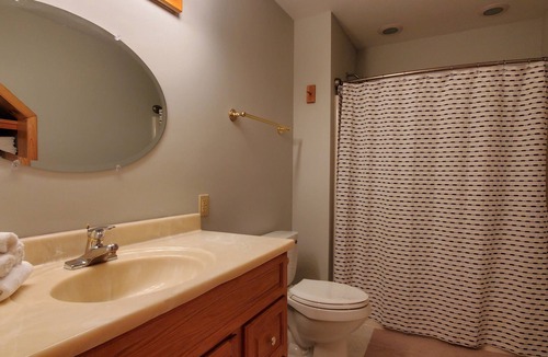 Lake Township House | Arbor Lodge Lakehouse: Wooded Lodge with private beach access and dock on Big Platte Lake