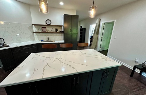 Fairburn Apartment | Backyard event space with basement apartment with kitchen, fitness room.