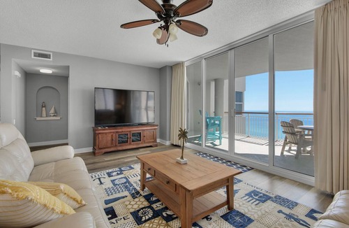 Navarre Beach Condo | Beach Colony 12D- 3BD/3BA Gulf Front Condo w/Beach Service Sleeps up to 8