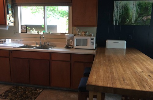 Mancelona Cottage | Beautiful lakefront setting with pontoon boat available to rent.