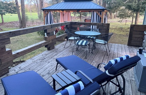 Hillman Ski Chalet | Chalet at Thunder Bay Hot tub Pontoon Boat Pet friendly