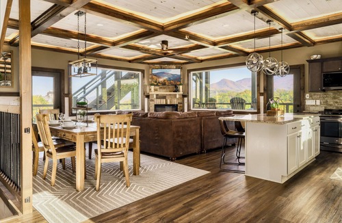 Chalet Village North Cabin | Chalet Village Luxury Cabin! INSANE Views,4 King Beds,Theater,Hot Tub,Game Room!
