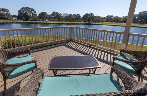 Sandestin Condo | Coastal Charm with Lake and Golf Course Views! Pool, Tram to Beach and Wharf.