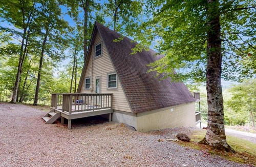 Flat Hollow Marina House | Cozy A Frame Cabin Sleep 8 Near Marina Deck Grill