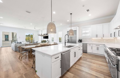 Seawalk Circle House | Designer Home with Gulf Views, One Minute to the Beach, Heated Private Pool