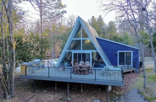 Branch House | Enjoy the awesome outdoor space on the South Branch of the Pere Marquette River!