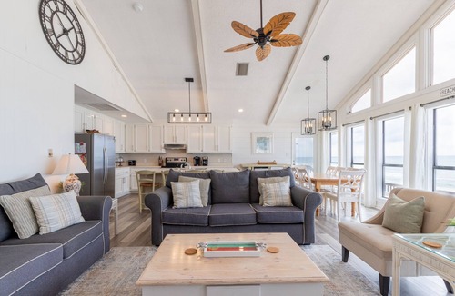 Surf Side Shores House | Gorgeous Views! 5BR directly on the beach! Great covered Deck overlooking water!