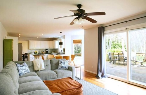 Stevensville House | Guest favorite! Quiet, wooded setting w/heated pool, hot tub, fire pit & more!