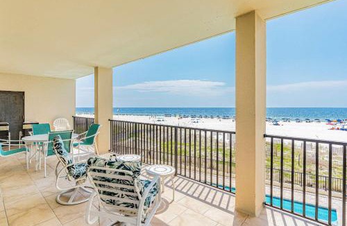 Orange Beach House | Gulf-front condo with spacious balcony resort amenities and cheerful interior