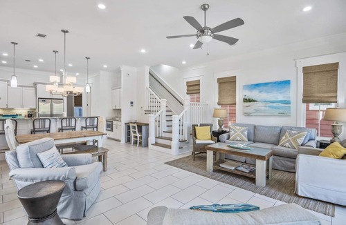 Santa Rosa Beach House | Gulf View Home with Surround Sound, Community Pool and Outdoor Kitchen