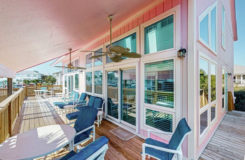 Gulf Trace House | Gulf view home across the street from the beach - walk to shops,restaurants
