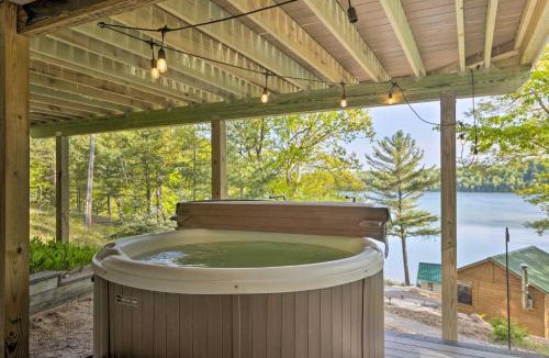 Lake Township House | Hot Tub, Sauna, Fireplace, Dock! Lake Honor Cabin