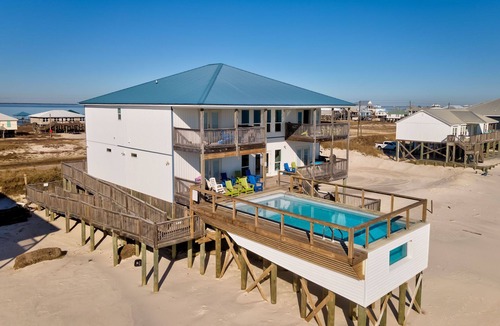 Dauphin Island House | Island Fever - Gulf Beach, POOL, 6 Bedrm/5 Bath, Handicap ramp, Sleep 20