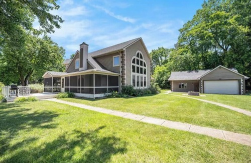 Battle Creek House | Lakefront 4BR w/Private Beach, Dock & Firepit Near Battle Creek, amazing views!