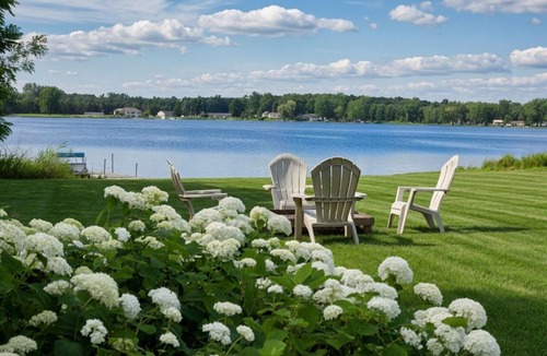 East Leroy House | Lakefront A-Frame with Kayaks, Firepit & Theater Movie Room
