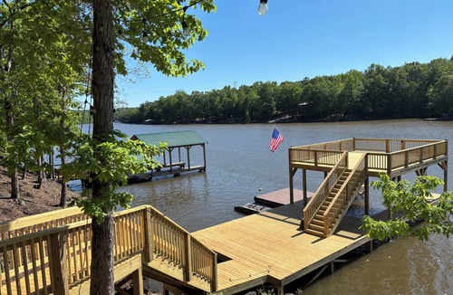 Newell House | Lakefront Home on Lake Wedowee, Sleeps 10, New Dock, Stone Fire Pit with Chairs!