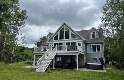 Arcadia House | Lakefront New Construction 8BR with Private Beach, Hot Tub, & Stunning Views