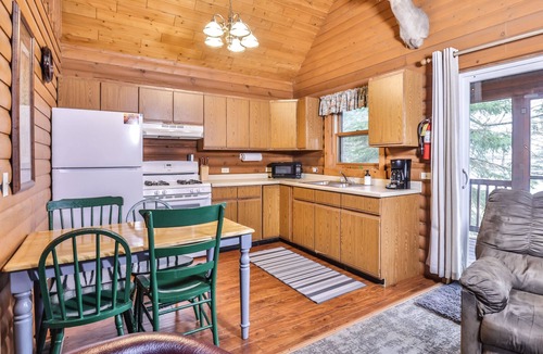 Watersmeet Cabin | Lakeside wilderness resort cabin with dock, fire pit, on-site store, bait shop!
