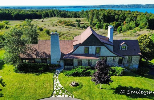 Frankfort House | Large Historic Home with views of Crystal Lake & Lake Michigan