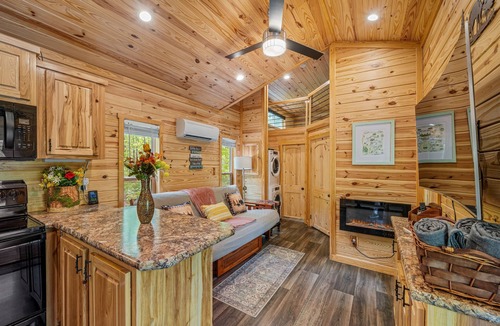 Mentone Cabin | Mentone Tranquility Base with Hot Tub & Outdoor Fireplace | 3+ Acres | Fast WiFi