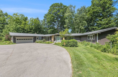 Bear Lake House | NEW! Lost and Found Forest: Unique Mid-Century Modern Home with Tons of Character! Only 4.5 Miles from Arcadia Bluffs Golf Course!