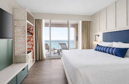 Panama City Beach Hotel | Palm & Tide | Split King | Family Beach Trip | Pool Deck Access
