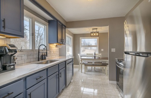 Delton House | Peaceful & Private Lakefront House on Shelp Lake, hot tub is open year round