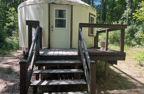 Grass Lake RV Rental | Peaceful Yurt in Waterloo Rec Area. 1.5 miles from Portage Lake Park/Beach.