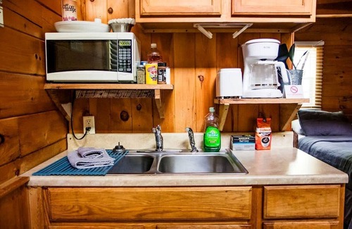 Columbia Cabin | Pet Friendly Log Cabin with Firepit near Green River Lake in Columbia, Kentucky