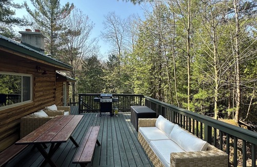 Tustin Cabin | Pine River Lodge - Hiking, Fishing, BBQ, AC, Wifi on over 40 acres