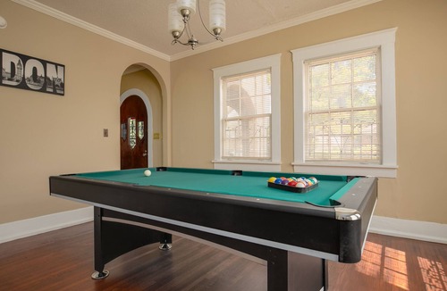 Norwood House | Pool Table Fire Pit BBQ Grill Basketball Hoop