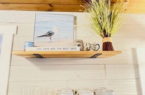 Hessel House | PT'S Beach House- Lake Huron Getaway, view of Mackinac Bridge