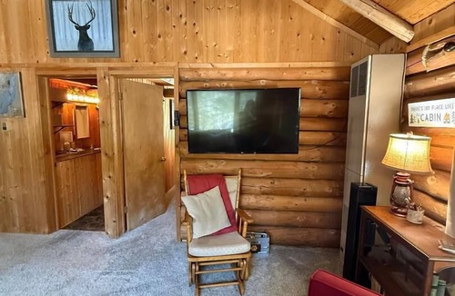 Clam Lake Cabin | Rustic Clam, a family friendly and dog friendly cabin with fenced in back yard.