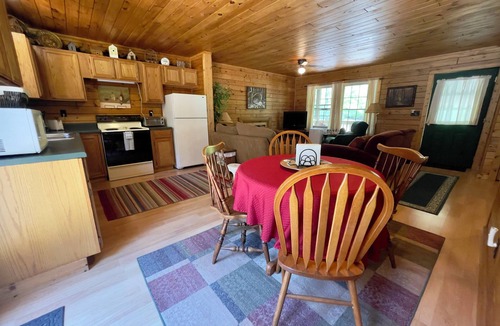 Manistee Cabin | Secluded log cabin in Manistee Nat'l Forest with access to Lake Michigan beach.