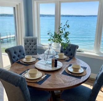 Curtis House | Snowmobile South Manistique Lake Lakeside Luxury