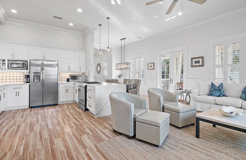 Cottage District House | Spacious WaterColor Escape with Private Pool, Bikes & Golf Cart Near Seaside