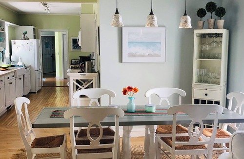 Frankfort House | Spectacular home with wrap around porch and garden just steps from the beach