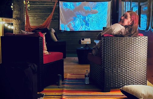 Doyle House | Spend an evening w Trolley Parton! #Love #IndoorProjector #Vibes #Renew