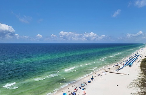 West Panama City Beach Condo | Splash! Gorgeous Beachfront Water Park, Lazy River, Beach Service included